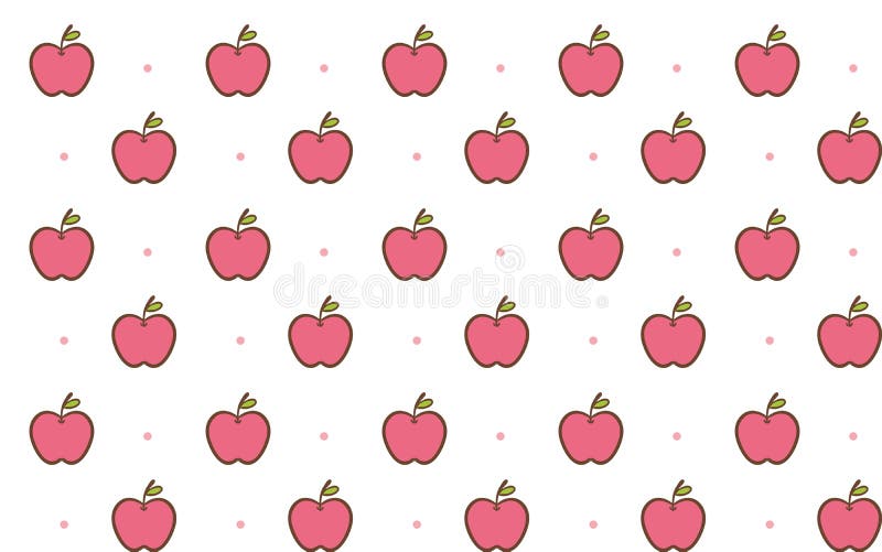 Cute Apple Seamless Background Pattern Stock Illustration - Illustration Of  Mini, Wallpaper: 52655120