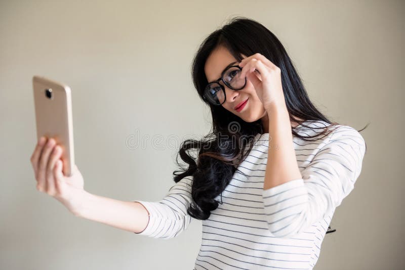 Cute beauty in glasses