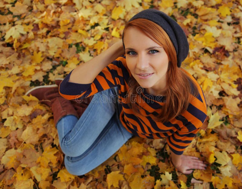 Cute autumn stock image. Image of leaf, season, fashion 27224199