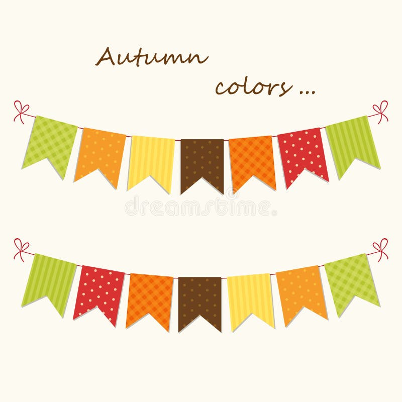 Planner Supplies Watercolor Autumn Bunting Clipart Watercolor Fall Banners ...