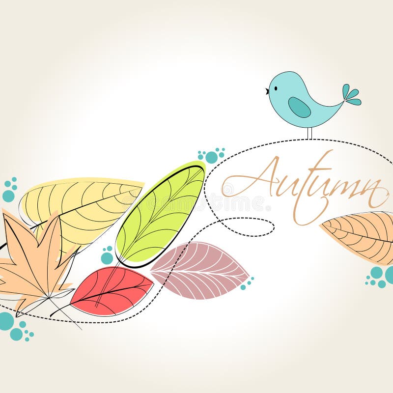 Cute autumn illustration