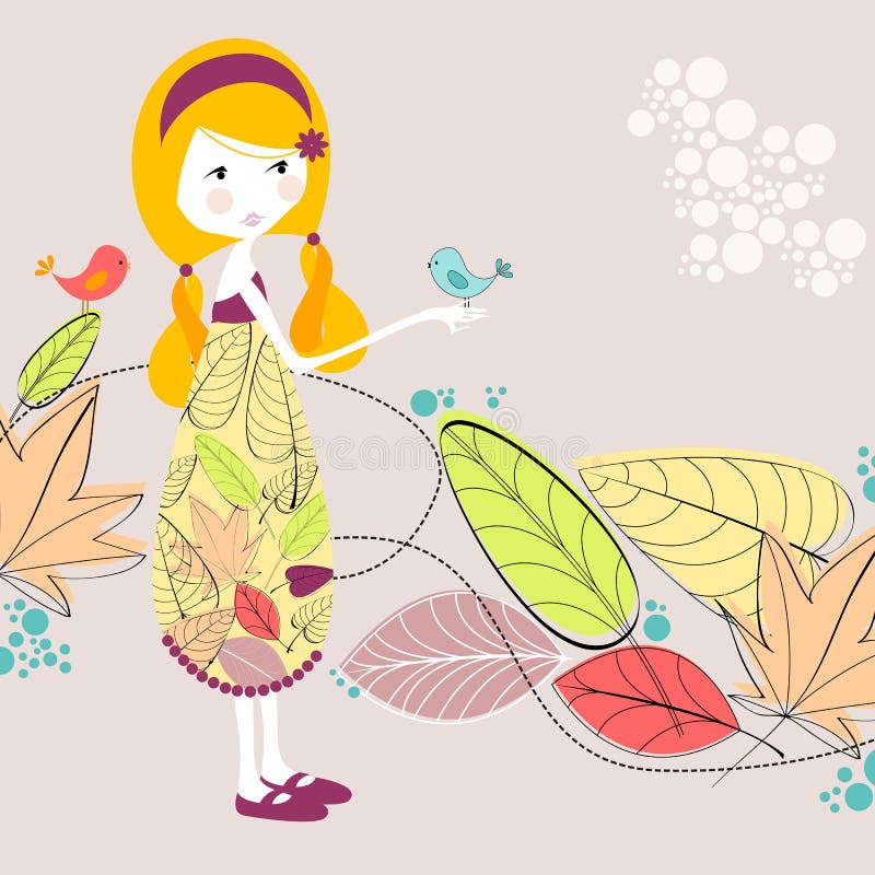 Cute autumn illustration