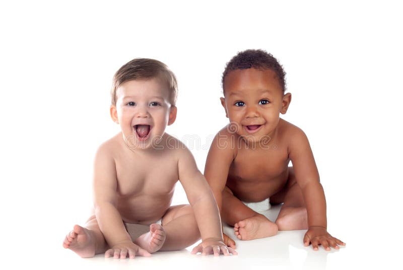 Cute Babies on White Background Stock Photo Image of adorable, infant