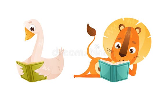 Lion Reading Books Stock Illustrations – 96 Lion Reading Books Stock