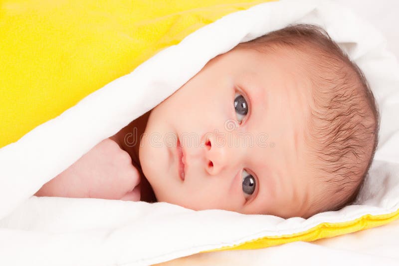 Cute baby after bath