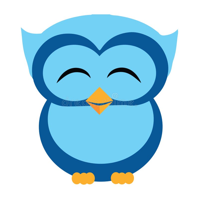 Cute Baby Blue Owl Smiling with the Eyes Stock Vector - Illustration of design, birth: 169128740 Cute Baby Blue Owl Smiling with the Eyes Stock Vector - Illustration of design, birth: 169128740