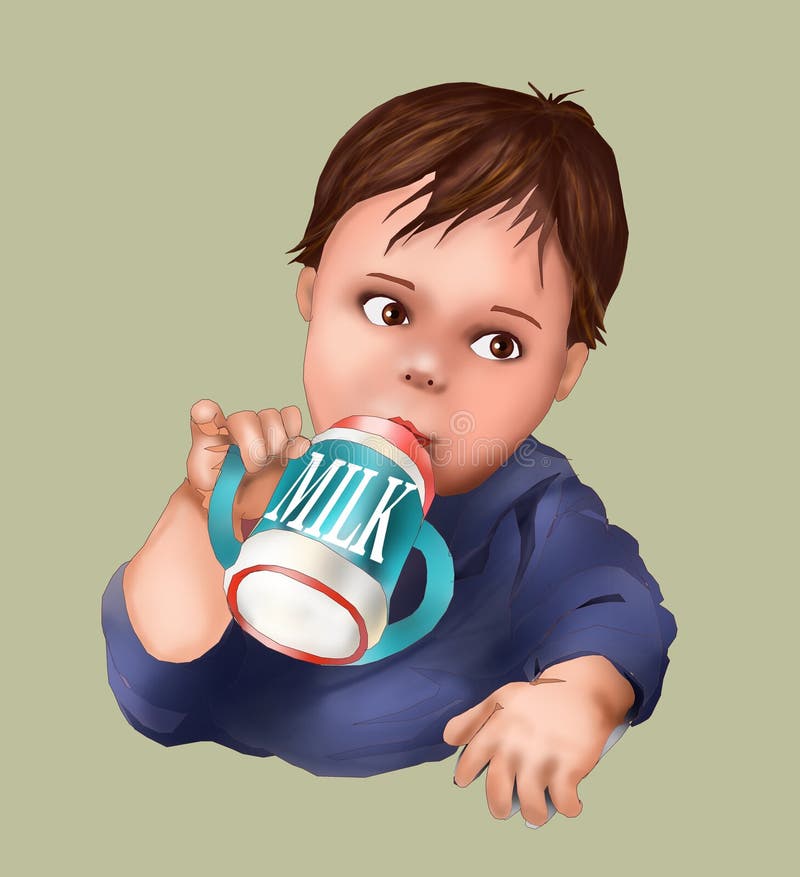 260+ Toddler Drinking Milk Stock Illustrations, Royalty-Free Vector  Graphics & Clip Art - iStock