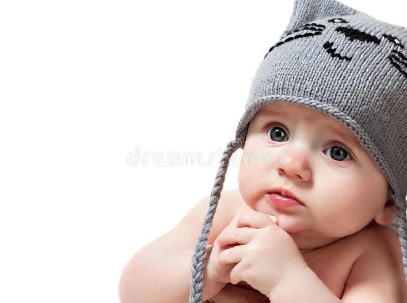 Cute baby boy stock photo. Image of innocent, kitty, isolated - 25588048