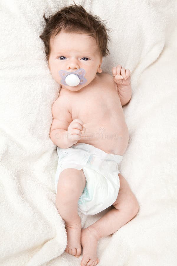 Cute Baby Boy With Dark Hair. Stock Image Image of hair, body 30744041