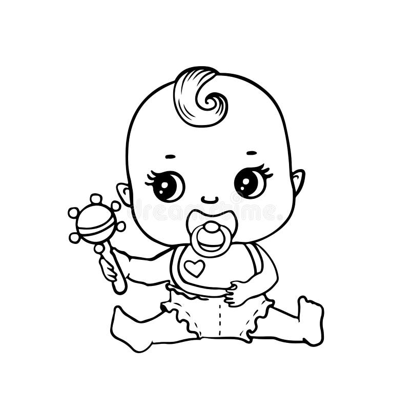 Baby Rattle Clip Art Black And White, Baby Penguin - Desenho De Trator Para  Colorir - Free Transparent PNG Clipart Images Download