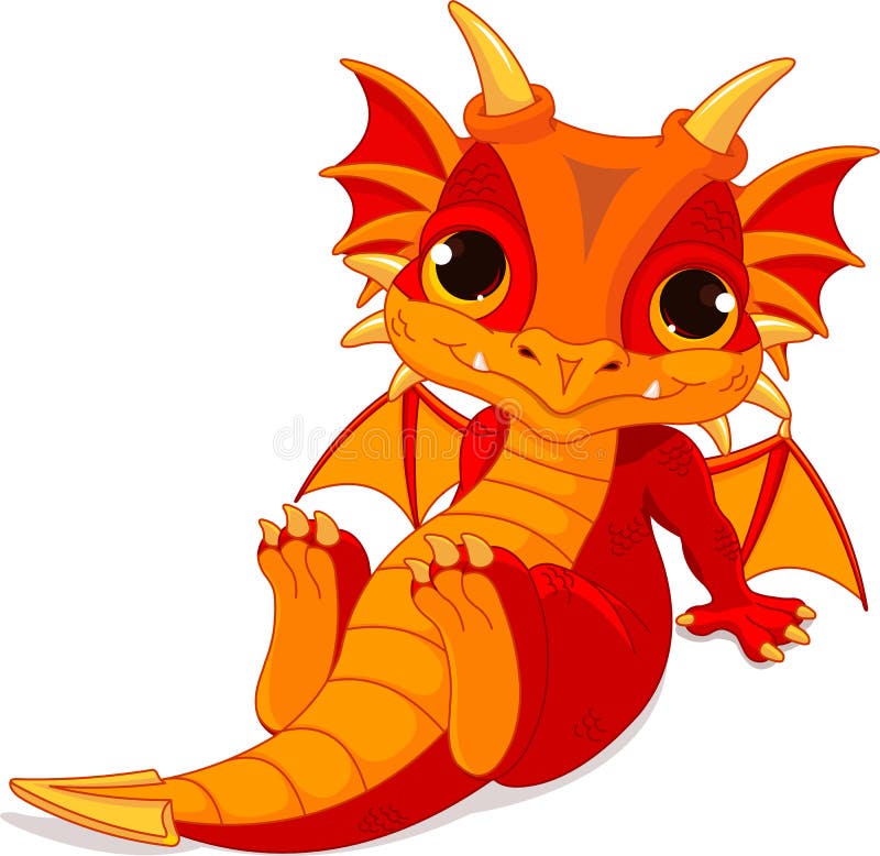 Download Cute baby dragon stock vector. Illustration of designs ...