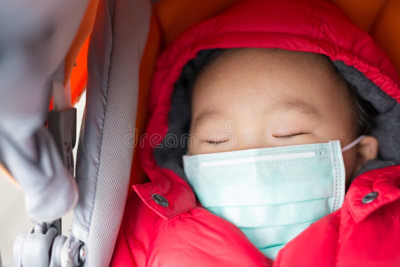 Cute baby get cold stock image. Image of medicine, sleep 86236479