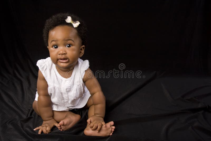 Cute baby girl stock photo