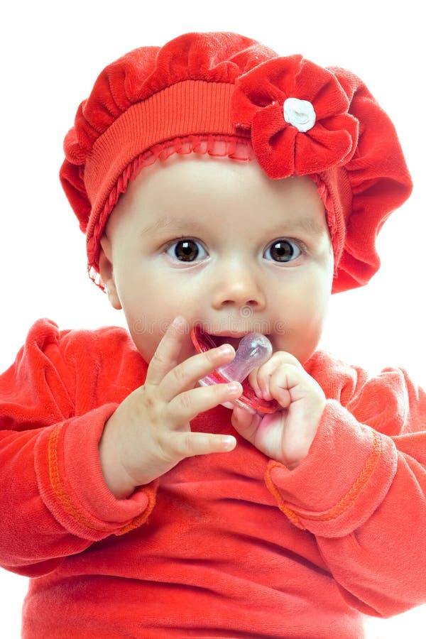 Cute baby girl stock photo. Image of clothes, little - 12409198