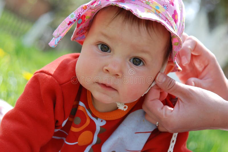 Cute baby girl royalty free stock photography