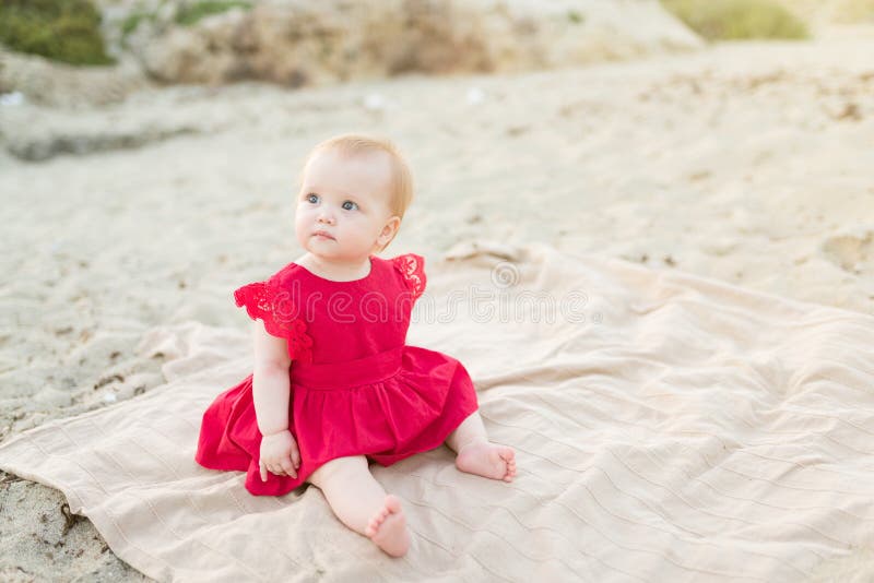 red frock baby girl