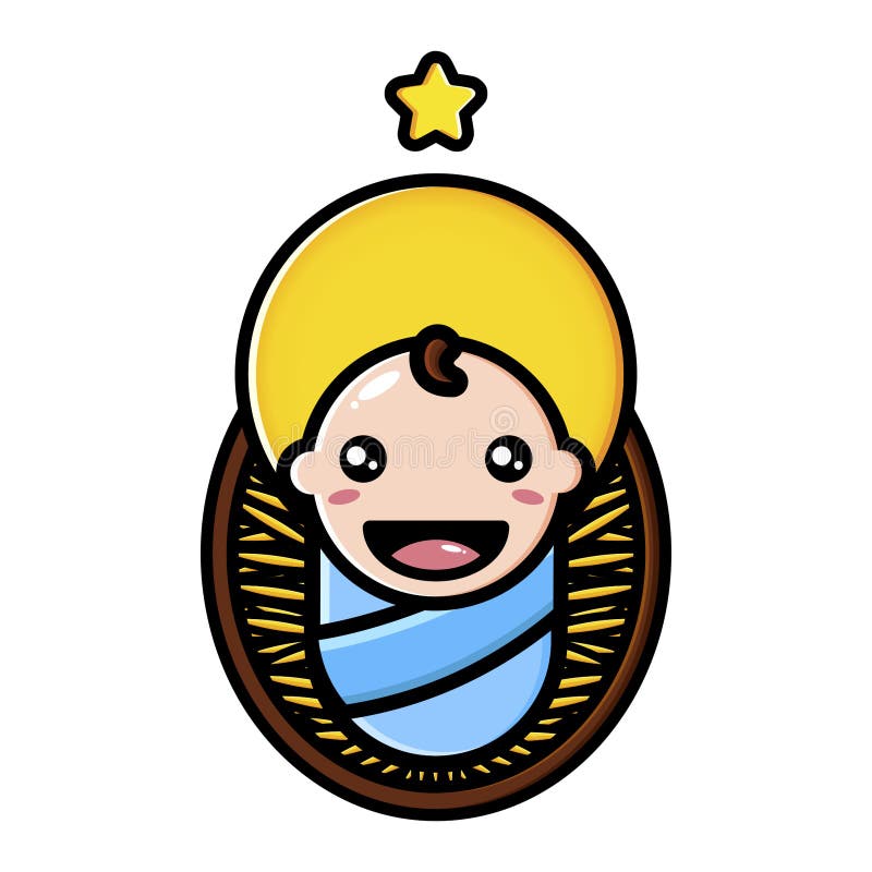 Cute baby jesus christ stock vector. Illustration of cartoon - 205743161