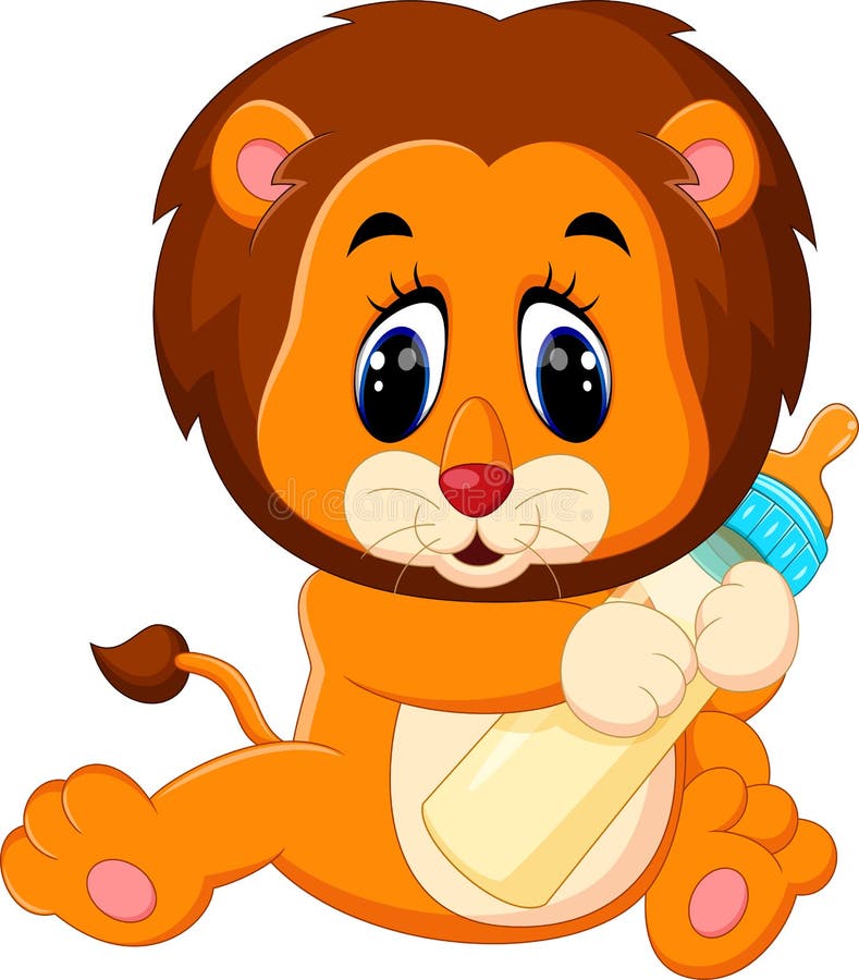 Cute baby lion stock vector. Illustration of childhood ...