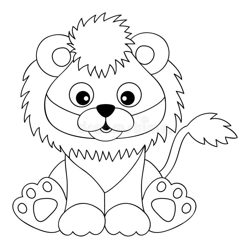 Lion clipart black and white