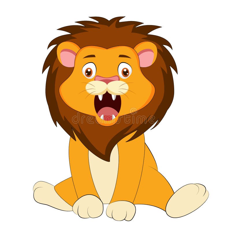 Cute baby lion stock vector. Illustration of look, mammal - 41530807