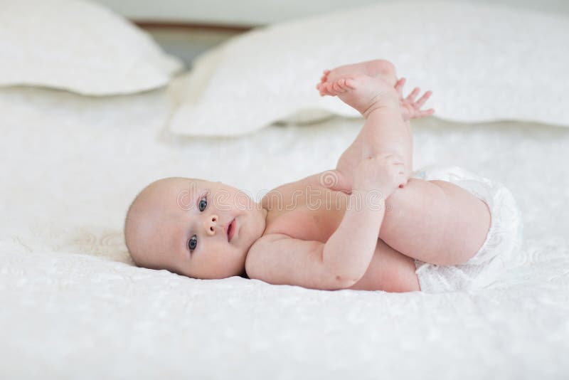 Newborn Baby On Scale. Physical Development Concept Photo Of Child Health  Care. Copy Space Stock Photo, Picture and Royalty Free Image. Image  45837323.