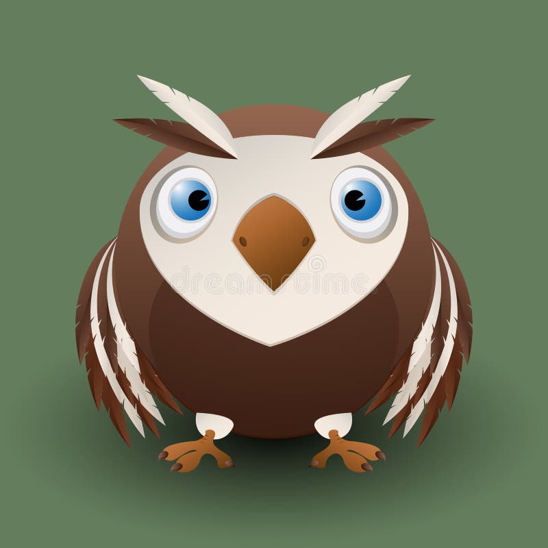 Download Cute baby owl stock vector. Illustration of retro ...