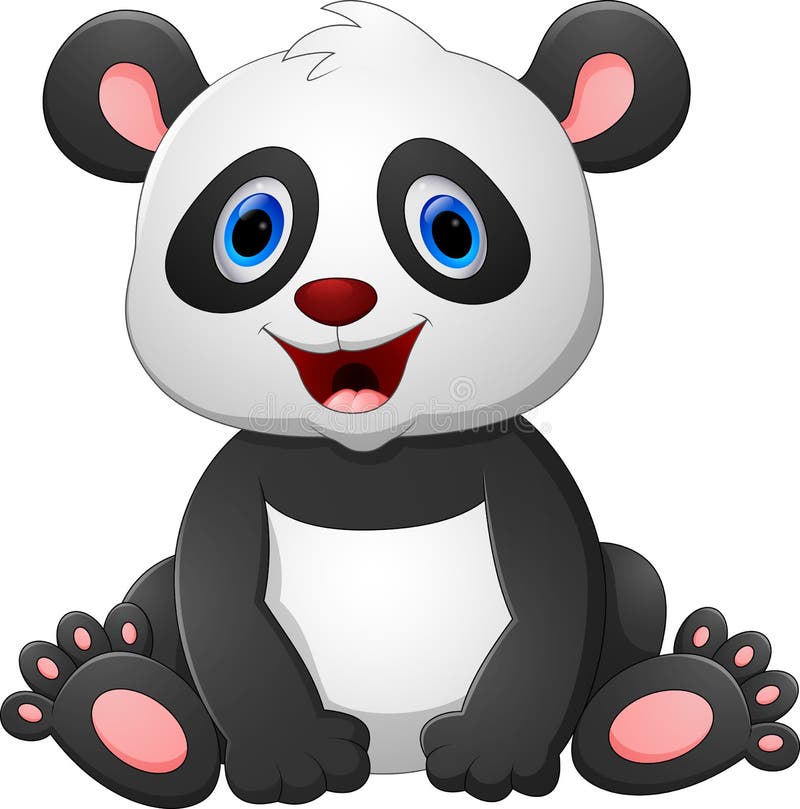 Cute baby panda cartoon stock vector. Illustration of mascot - 65334761