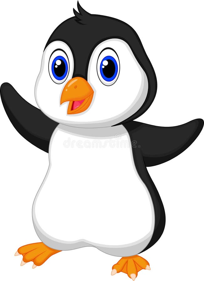 Cute baby penguin cartoon stock vector. Illustration of bird - 39807053