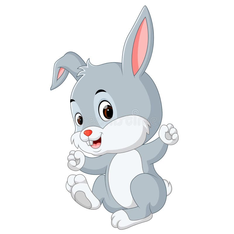 Cute baby rabbit cartoon stock vector. Illustration of bunny - 109109870