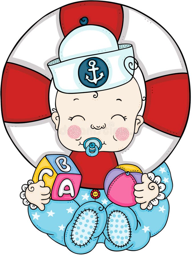 Baby Boy Sailor Stock Vector Illustration Of Color Ship