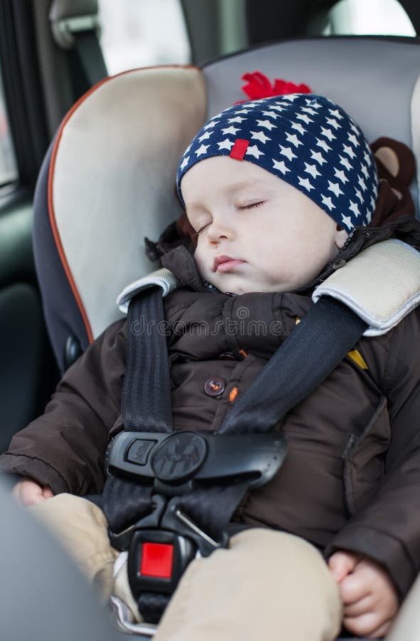 Cute Baby Sleeping In Car Seat Stock Photo Image 38784594