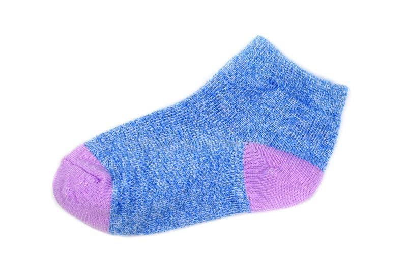 Cute Baby Sock Isolated on White Stock Photo Image of clothes