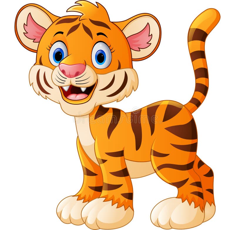 Download Cute baby tiger cartoon stock vector. Illustration of ...