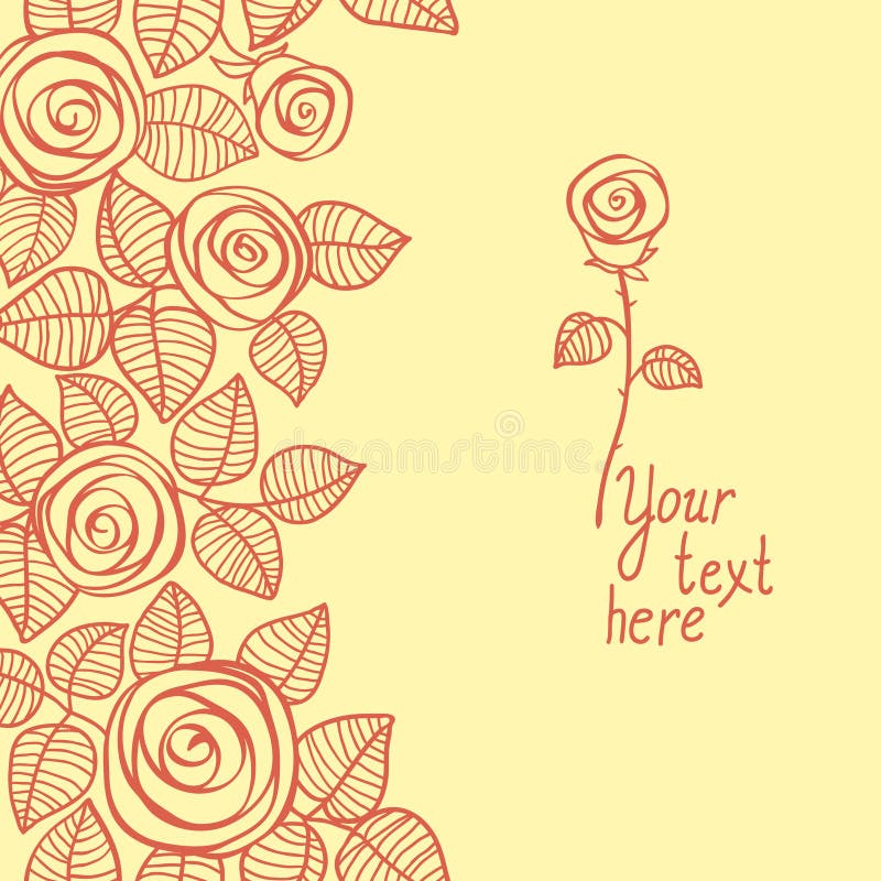 Cute background made of rose stock illustration Cute background made of rose stock illustration