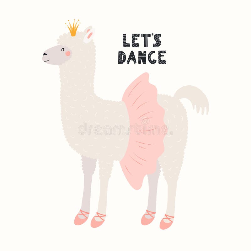 Cute ballet llama royalty free illustration Cute ballet llama royalty free illustration