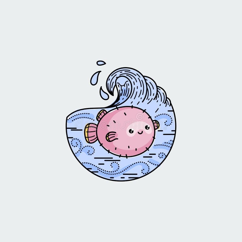https://thumbs.dreamstime.com/b/cute-balloonfish-wavy-ocean-nature-exploration-poster-label-modern-flat-linear-vector-illustration-142902301.jpg