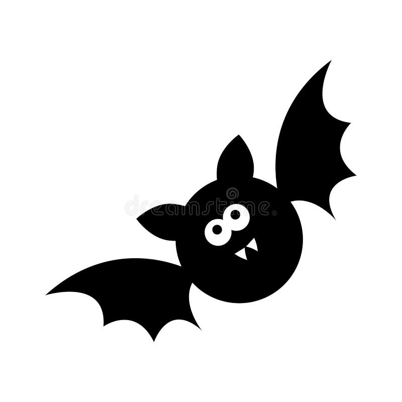 cute bat outline clip art