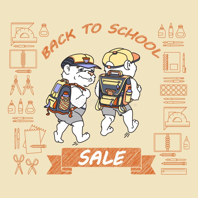 Back To School Cartoon Stickers Set Stock Illustration - Download Image Now  - Abacus, Back to School, Backpack - iStock