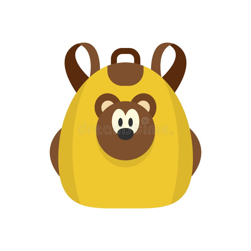 Bear with backpack stock vector. Illustration of cheerful 58425105