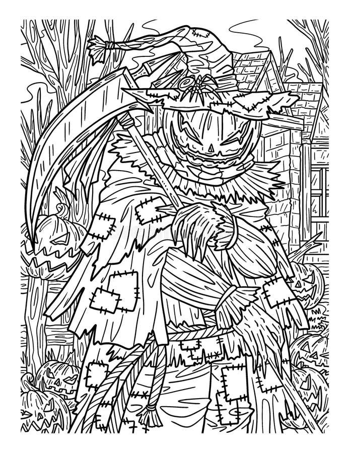 scarecrow coloring page wizard of oz