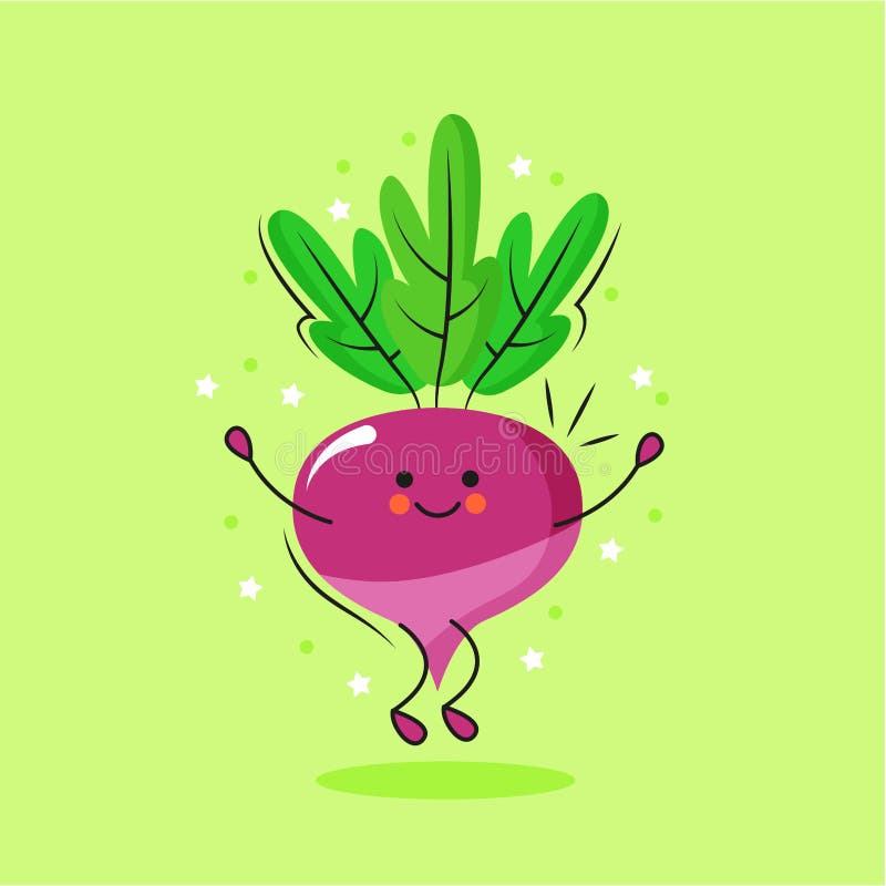 Cute Beet Cartoon Character .vector Stock Vector Illustration of