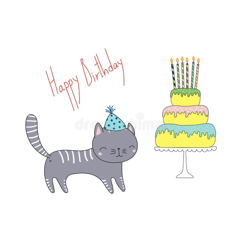 Cute birthday card, banner stock vector. Illustration of funny - 108440991