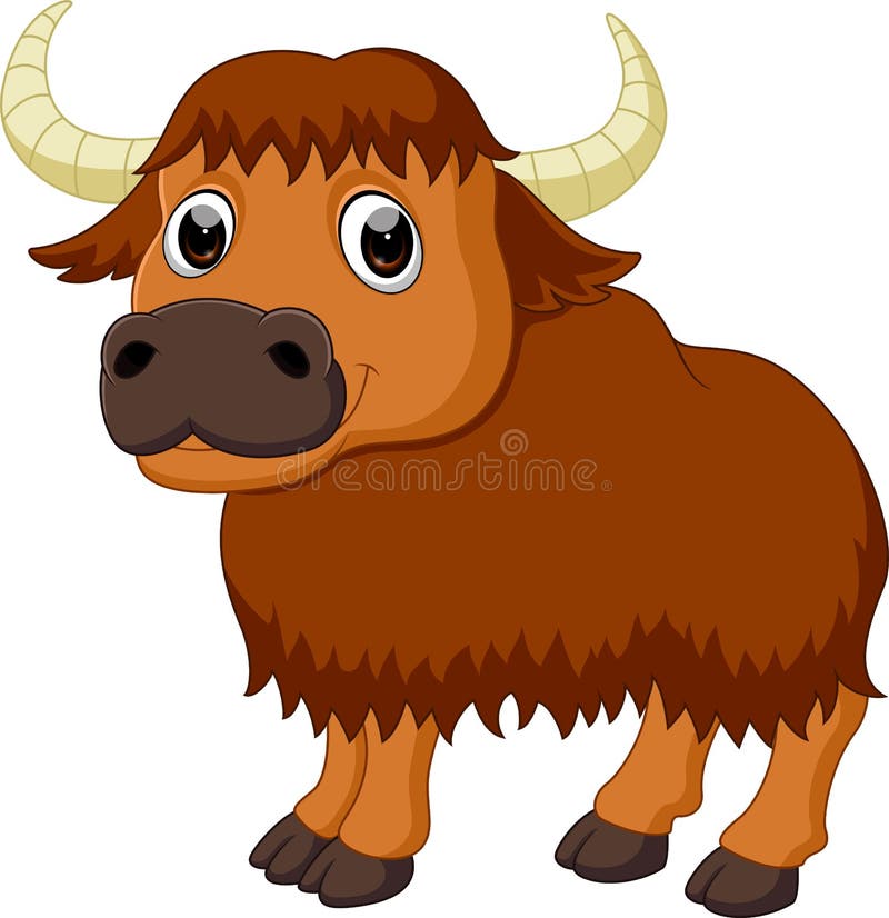 Cute bison cartoon stock vector. Illustration of steppe - 83428937