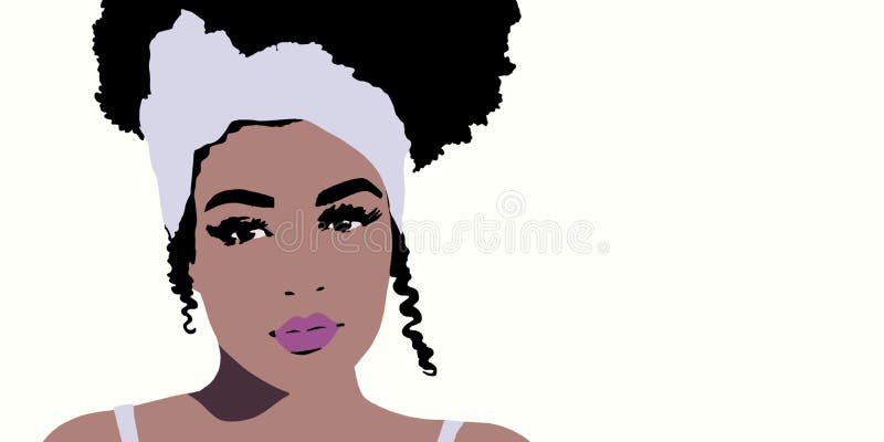 Cute Black African American Girl or Woman with High Puff Afro Hair Style and Make Up Stock Illustration - Illustration of cute, hair: 189317673 Cute Black African American Girl or Woman with High Puff Afro Hair Style and Make Up Stock Illustration - Illustration of cute, hair: 189317673