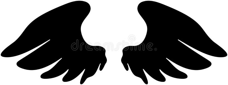 Cute Black Angel wings stock vector. Illustration of angel - 193010163