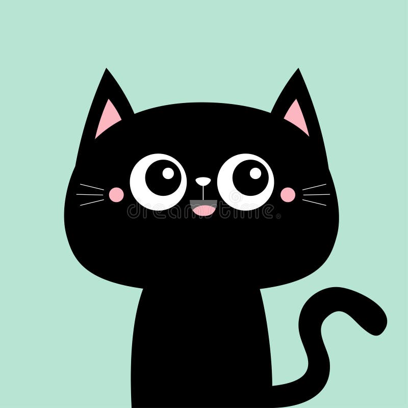 Cute cat icon. pink cat icon on white background. happy cat icon