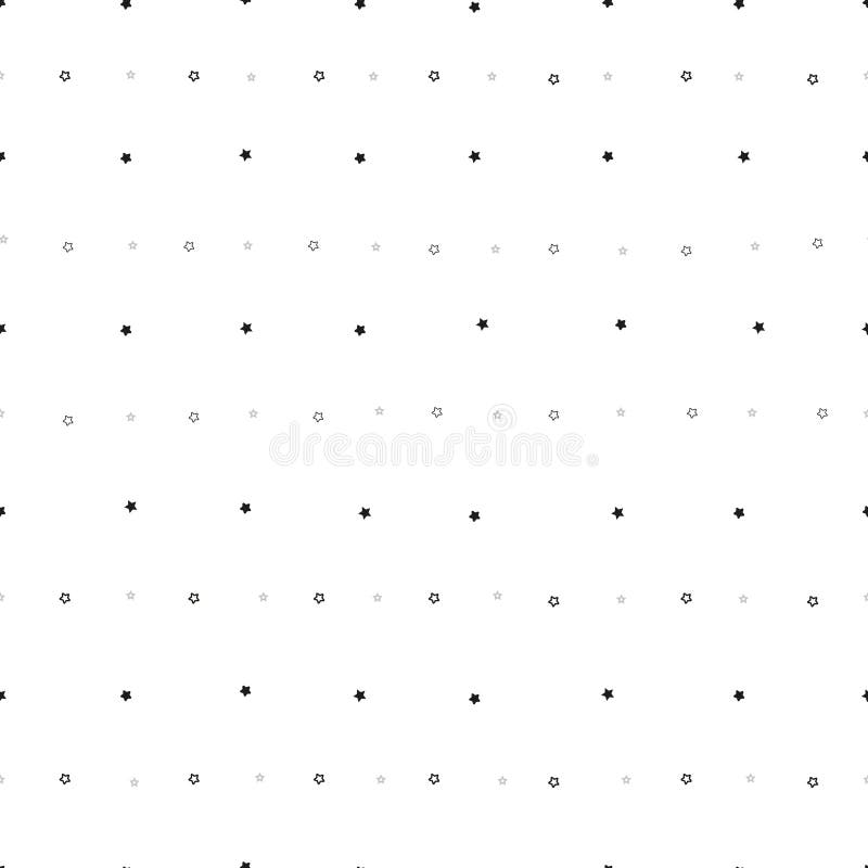 Cute black small scale stars seamless fabric pattern stock illustration