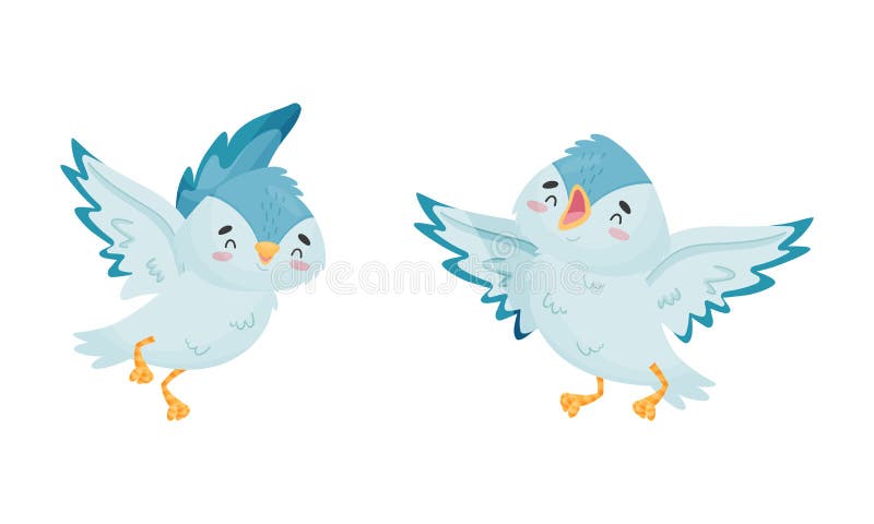 Blue Bird cute feathered tweet pet