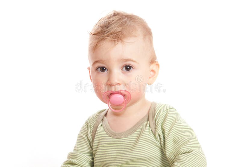 Cute Boy with a Baby S Dummy Stock Photo Image of face, babies 31294974