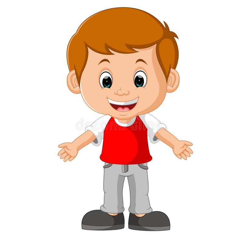 Cute boy cartoon stock vector. Illustration of confidence - 87282832
